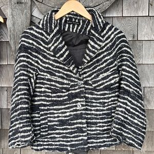 Isabel Toledo striped raw wool jacket sz8